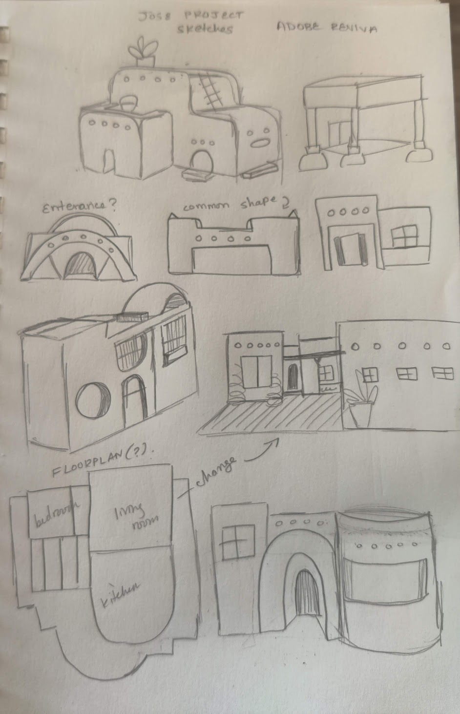 Cabin ideation sketches